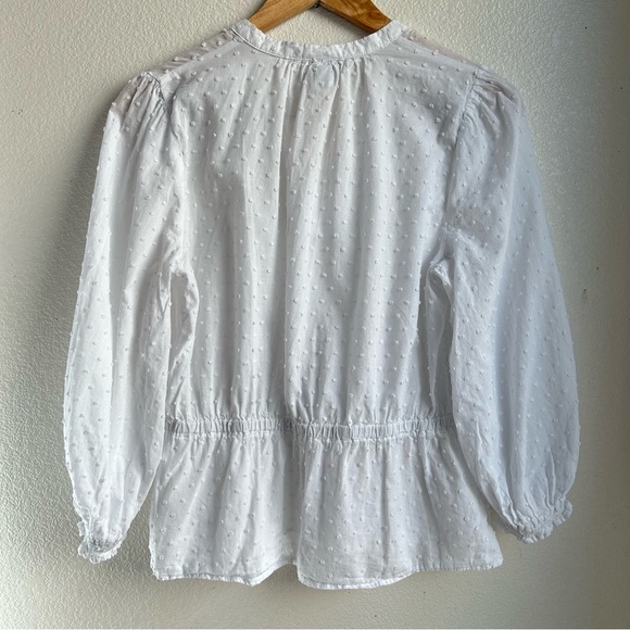 A New Day | White Textured Peplum Blouse - Picture 2 of 6